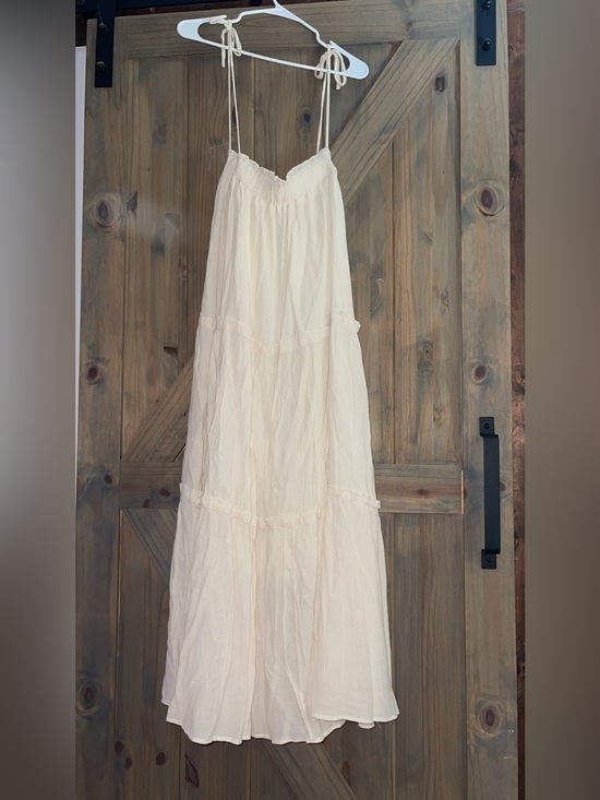 &merri Dresses & Skirts - Women's Cream Tie-Shoulder Maxi Dress - Cream